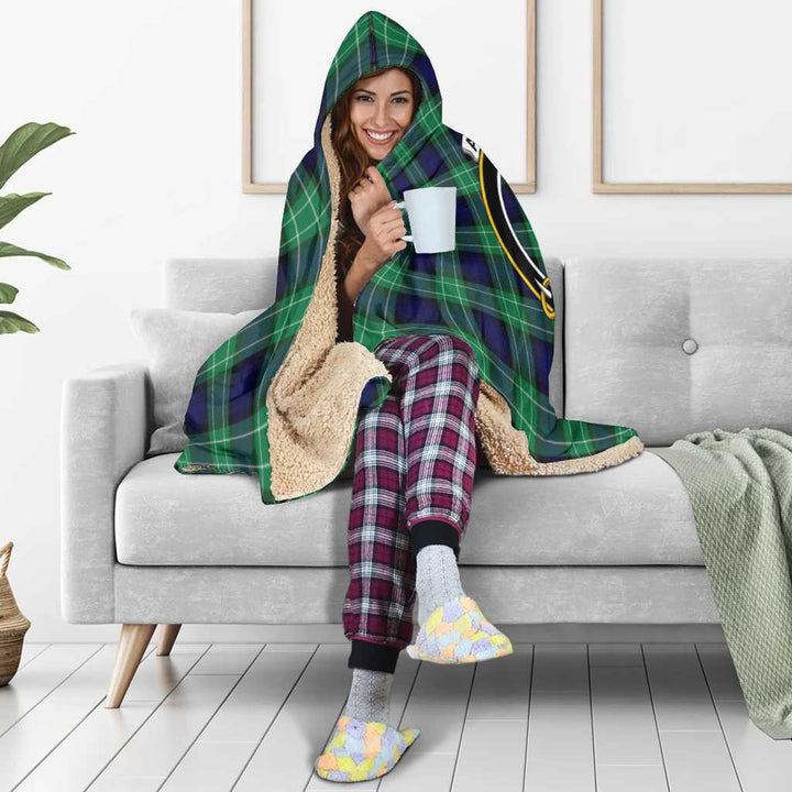 Scottish Abercrombie Clan Crest Tartan Hooded Blanket Tartan Plaid 5