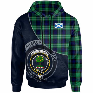 Scottish Abercrombie Clan Crest Tartan Hoodie - Bend Style Front Side Tartan Plaid