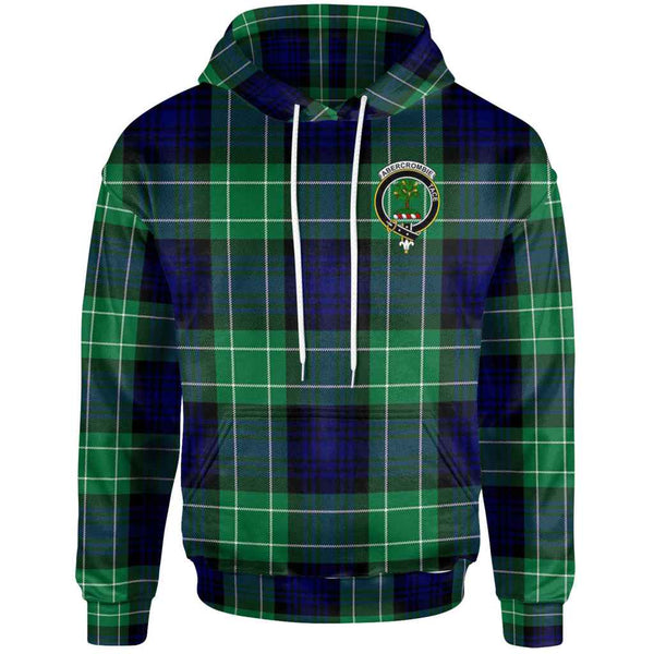 Scottish Abercrombie Clan Crest Tartan Hoodie Front Side Tartan Plaid