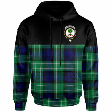 Scottish Abercrombie Clan Crest Tartan Hoodie - Horizontal Style Front Side Tartan Plaid
