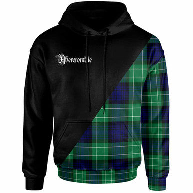 Scottish Abercrombie Clan Crest Tartan Hoodie - Military Logo Front Side Tartan Plaid