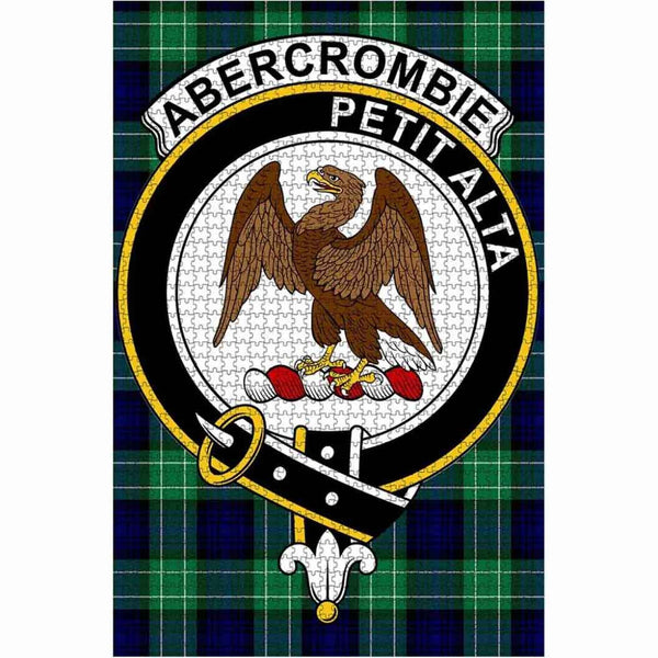 Scottish Abercrombie Clan Crest Tartan Jigsaw Puzzle 1