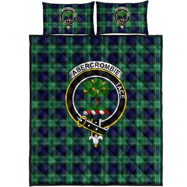 Scottish Abercrombie Clan Crest Tartan Quilt Bed Set Tartan Plaid 1