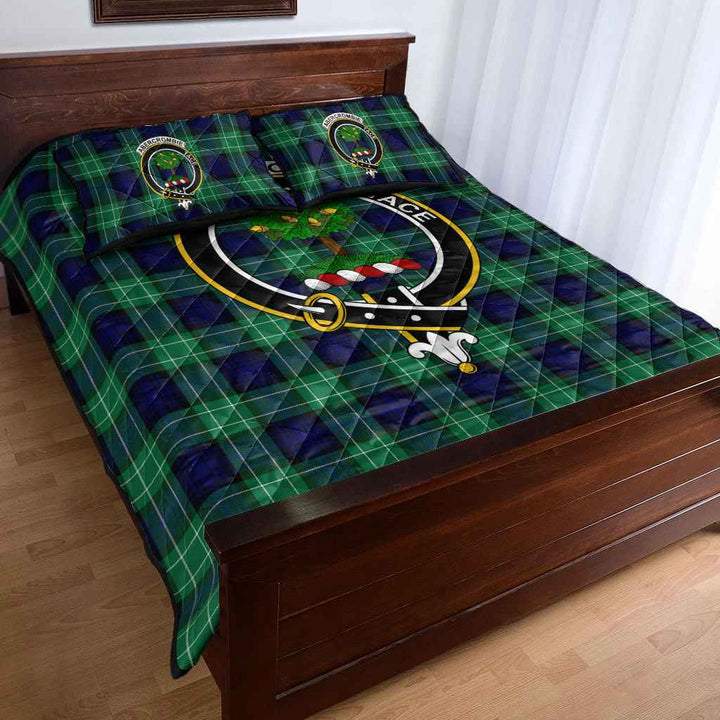 Scottish Abercrombie Clan Crest Tartan Quilt Bed Set Tartan Plaid 4
