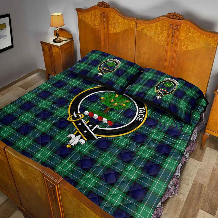Scottish Abercrombie Clan Crest Tartan Quilt Bed Set Tartan Plaid 5