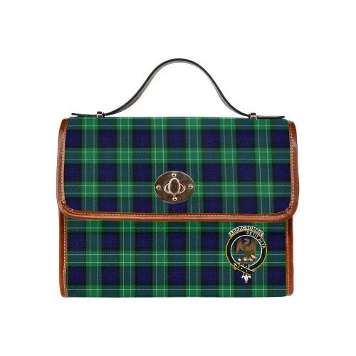 Scottish Abercrombie Clan Crest Tartan Waterproof Canvas Bag Tartan Plaid 1