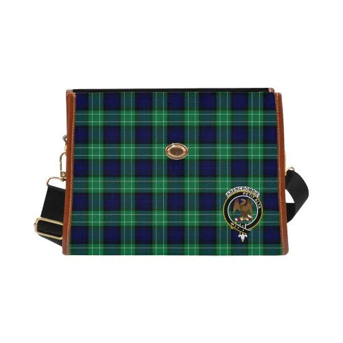 Scottish Abercrombie Clan Crest Tartan Waterproof Canvas Bag Tartan Plaid 2
