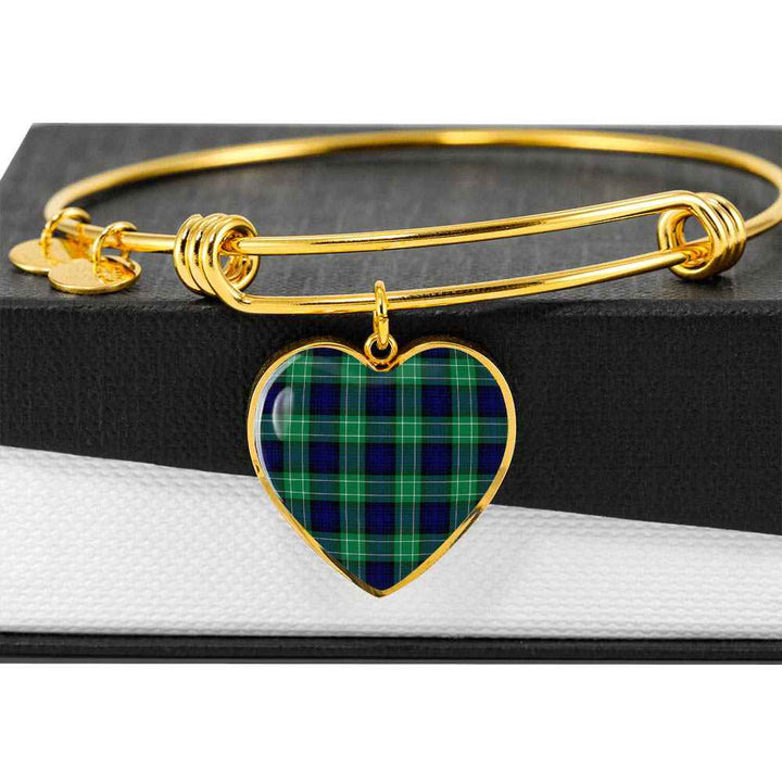 Scottish Abercrombie Clan Tartan Bangle Heart Tartan Plaid 6