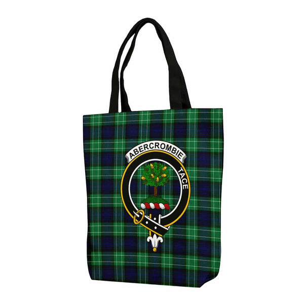 Scottish Abercrombie Clan Crest Tartan Canvas Bag With Shoulder Strap Tartan Plaid 1