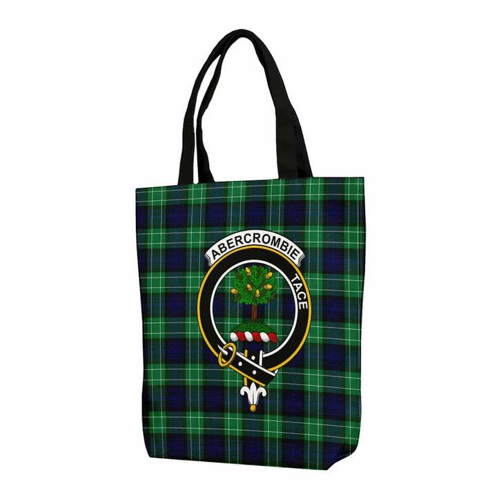 Scottish Abercrombie Clan Crest Tartan Canvas Bag With Shoulder Strap Tartan Plaid 1