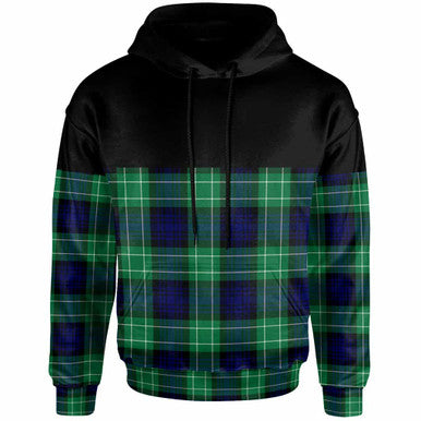 Scottish Abercrombie Clan Tartan Hoodie - Horizontal Style Front Side Tartan Plaid