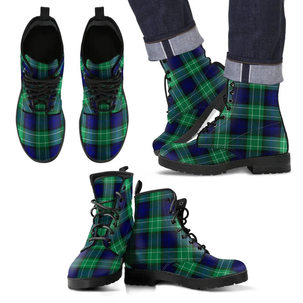 Scottish Abercrombie Clan Tartan Leather Boots