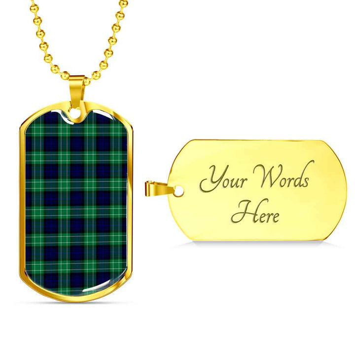 Scottish Abercrombie Clan Tartan Military Dog Tag Necklace Tartan Plaid 4