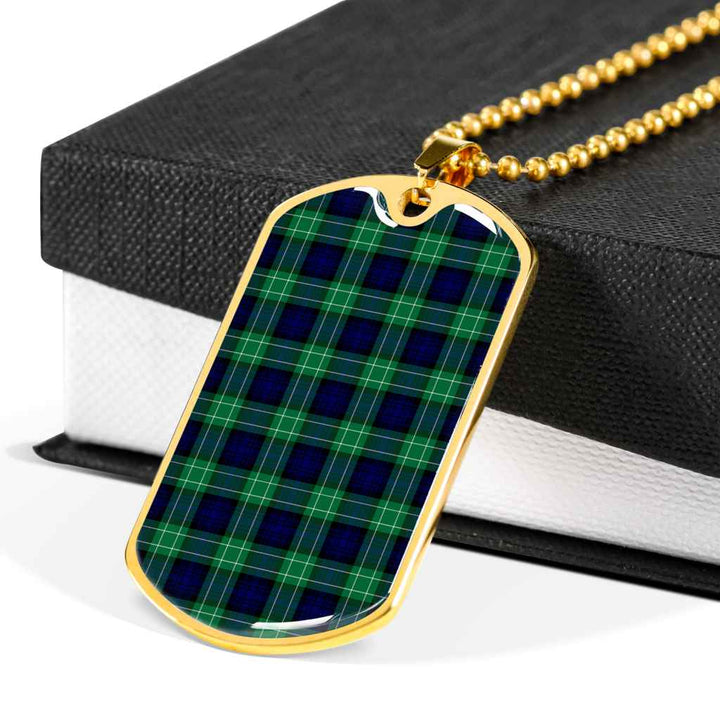 Scottish Abercrombie Clan Tartan Military Dog Tag Necklace Tartan Plaid 6
