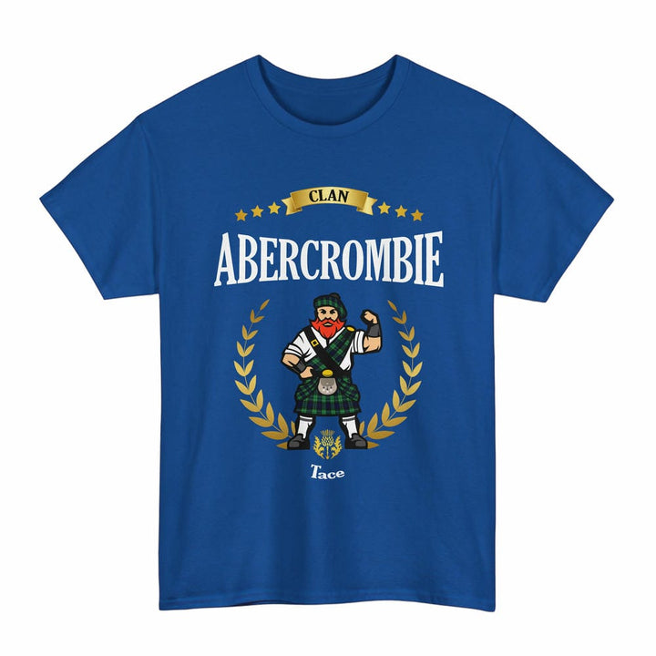 Scottish Abercrombie Clan Tartan T-Shirt - Motto Scotsman Tartan Plaid Royal Color