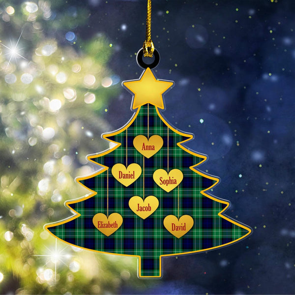 Scottish Abercrombie Clan Tartan Ornament Custom Family Christmas Tree Tartan Plaid 1