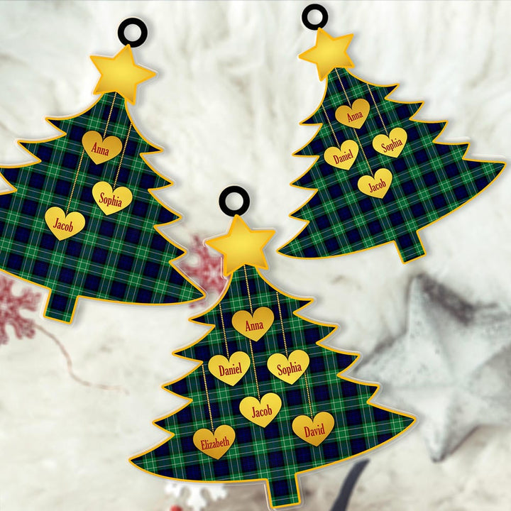 Scottish Abercrombie Clan Tartan Ornament Custom Family Christmas Tree Tartan Plaid 2