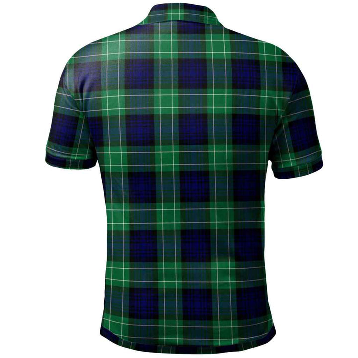 Scottish Abercrombie Clan Tartan Polo Shirt Back Side Tartan Plaid
