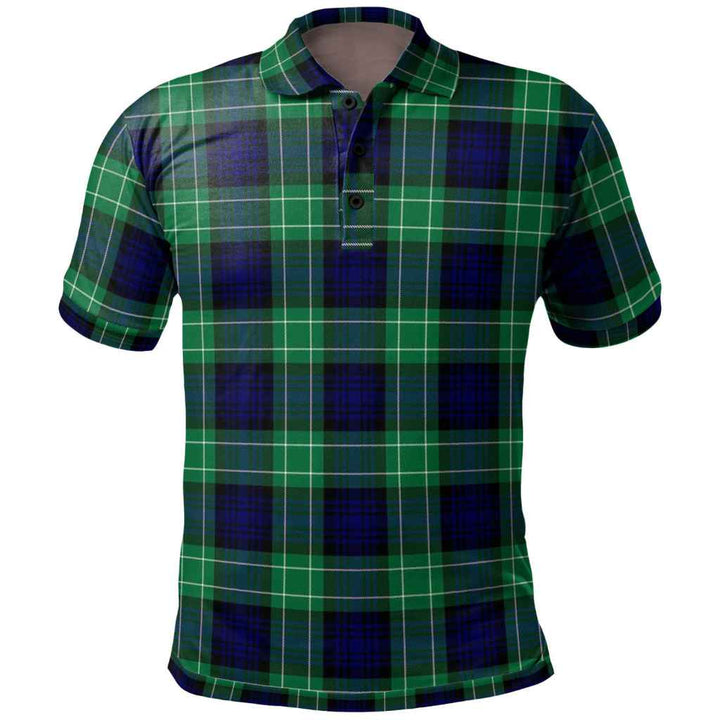 Scottish Abercrombie Clan Tartan Polo Shirt Front Side Tartan Plaid
