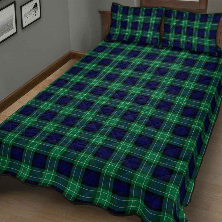 Scottish Abercrombie Clan Tartan Quilt Bed Set Tartan Plaid 3