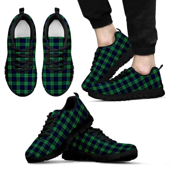 Scottish Abercrombie Clan Tartan Sneakers Black Sole Tartan Plaid