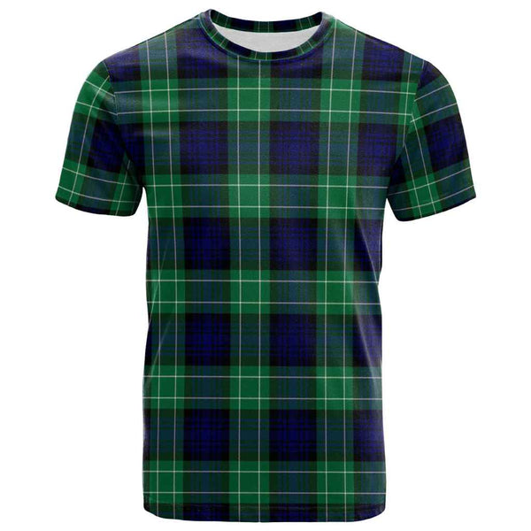 Scottish Abercrombie Clan Tartan T-Shirt Front Side Tartan Plaid