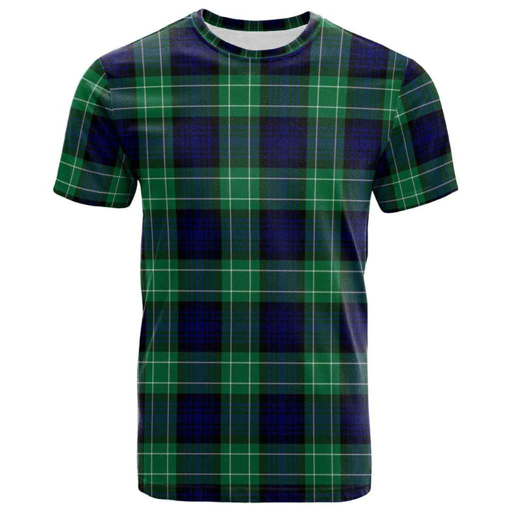 Scottish Abercrombie Clan Tartan T-Shirt Front Side Tartan Plaid