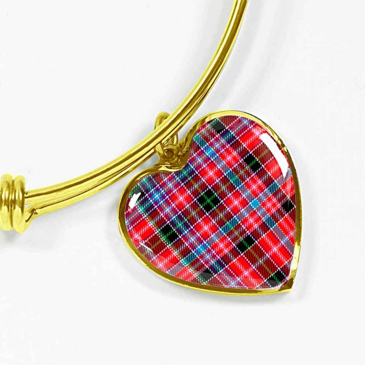 Scottish Aberdeen District Clan Tartan Bangle Heart Tartan Plaid 2