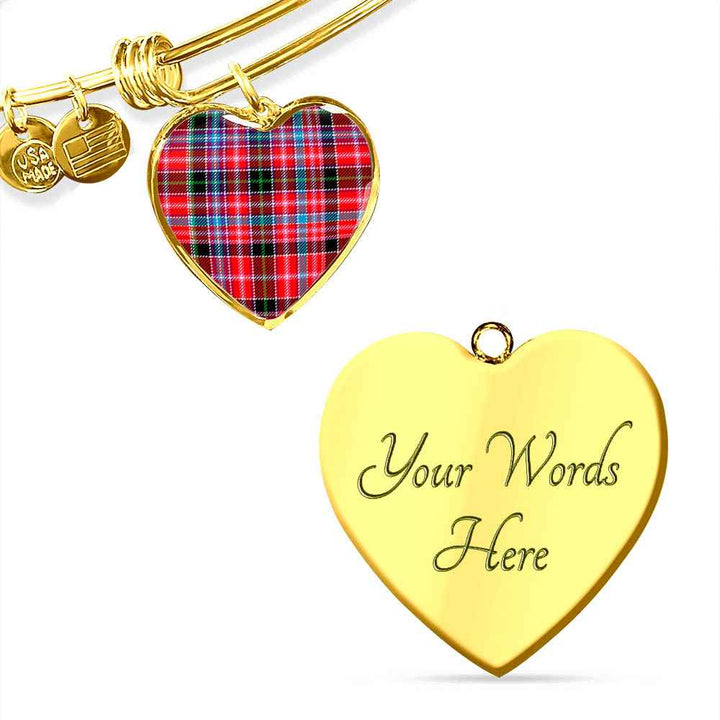 Scottish Aberdeen District Clan Tartan Bangle Heart Tartan Plaid 4