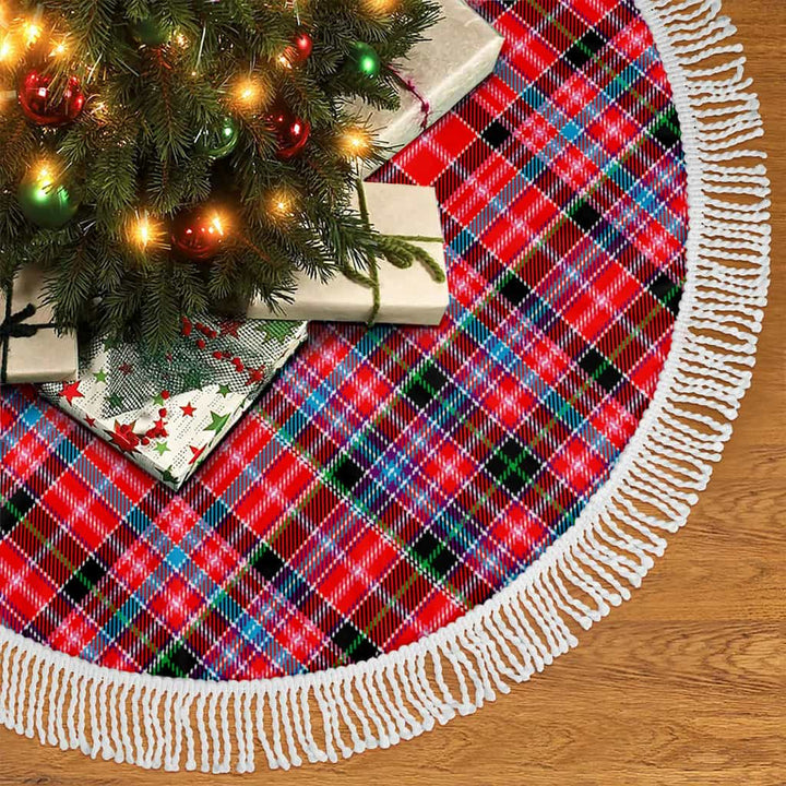 Scottish Aberdeen District Clan Tartan Christmas Tree Skirt Tassels 2 Tartan Plaid