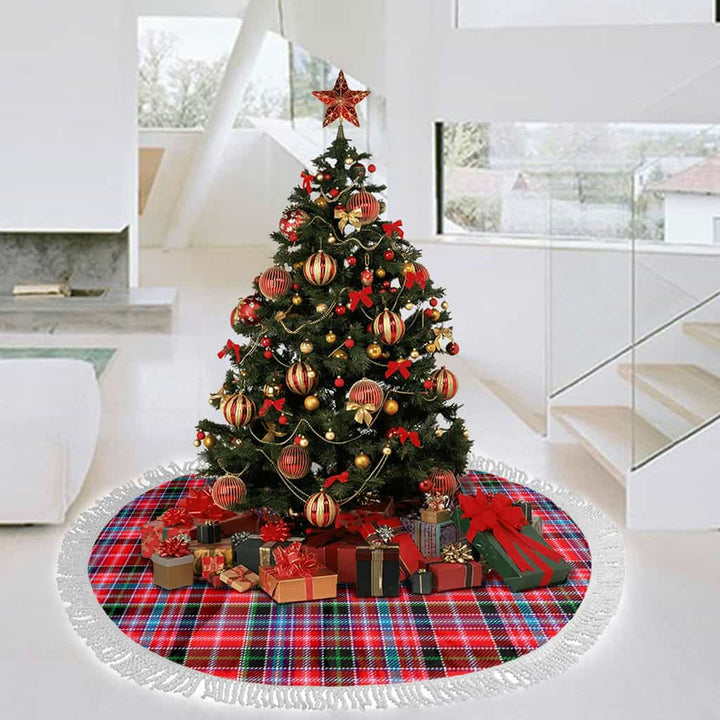 Scottish Aberdeen District Clan Tartan Christmas Tree Skirt Tassels 3 Tartan Plaid