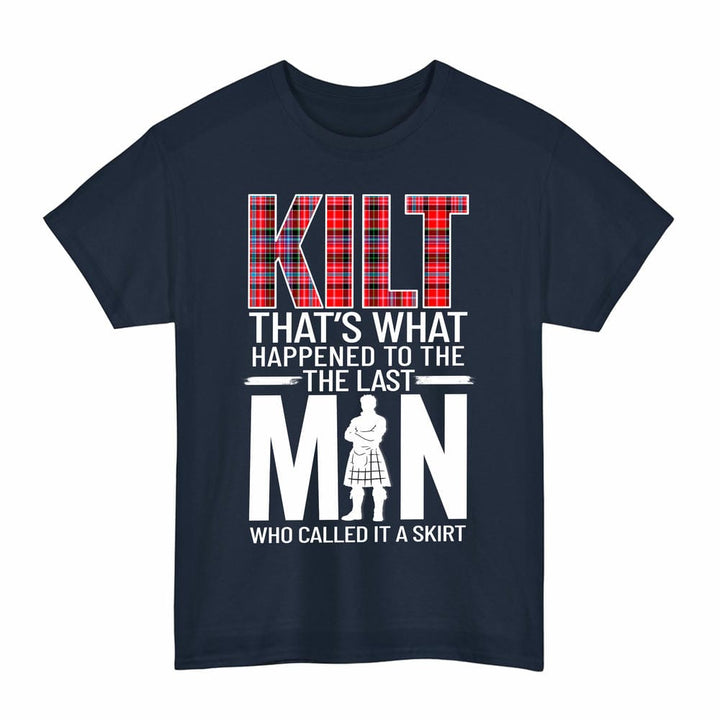 Scottish Aberdeen District Clan Tartan Funny Scotland Kilt T-Shirt Tartan Plaid Navy Color