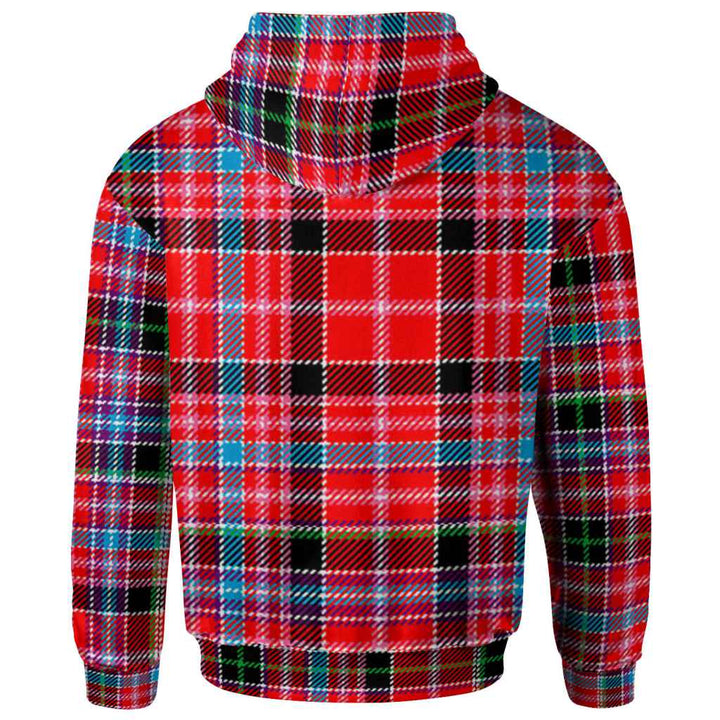 Scottish Aberdeen District Clan Tartan Hoodie Back Side Tartan Plaid