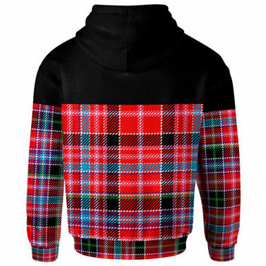 Scottish Aberdeen District Clan Tartan Hoodie - Horizontal Style Back Side Tartan Plaid