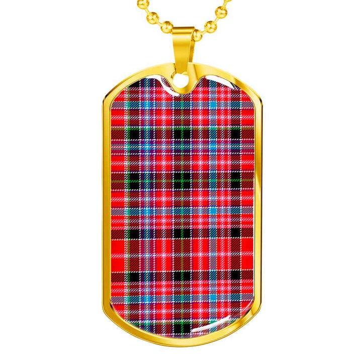 Scottish Aberdeen District Clan Tartan Military Dog Tag Necklace Tartan Plaid 2