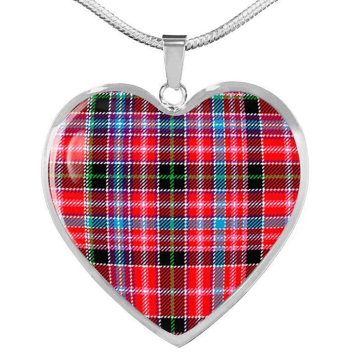 Scottish Aberdeen District Clan Tartan Necklace Heart Tartan Plaid 1