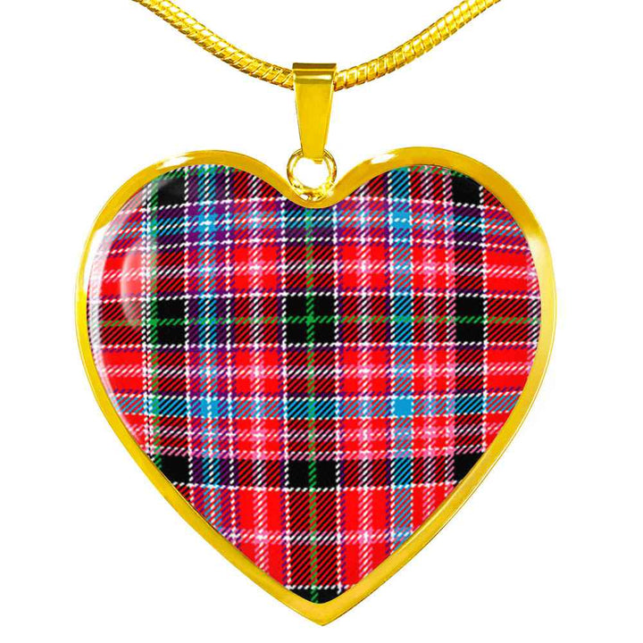 Scottish Aberdeen District Clan Tartan Necklace Heart Tartan Plaid 2