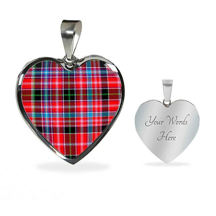 Scottish Aberdeen District Clan Tartan Necklace Heart Tartan Plaid 3