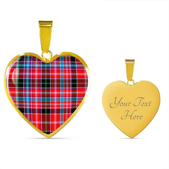 Scottish Aberdeen District Clan Tartan Necklace Heart Tartan Plaid 4