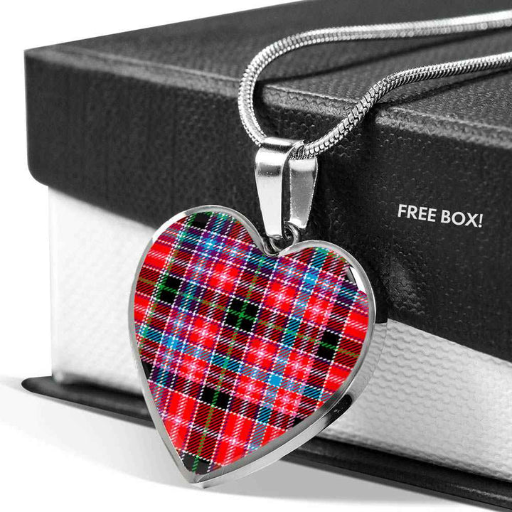 Scottish Aberdeen District Clan Tartan Necklace Heart Tartan Plaid 5