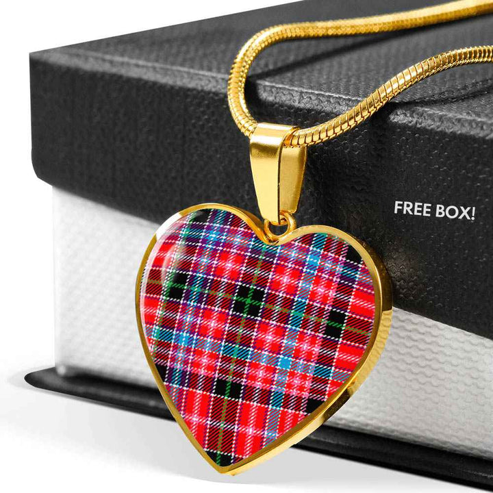 Scottish Aberdeen District Clan Tartan Necklace Heart Tartan Plaid 6