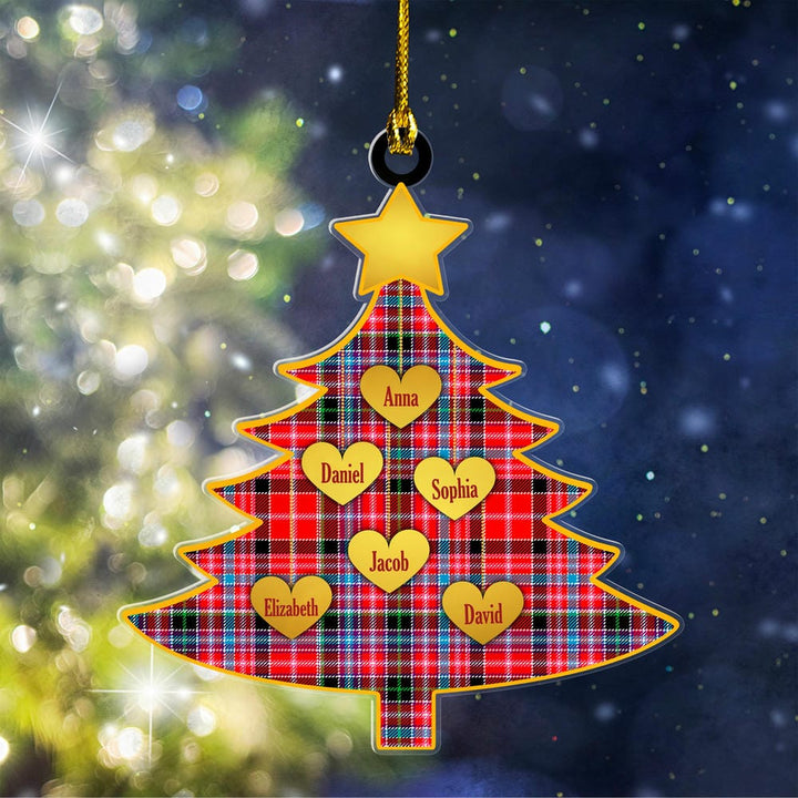 Scottish Aberdeen District Clan Tartan Ornament Custom Family Christmas Tree Tartan Plaid 1