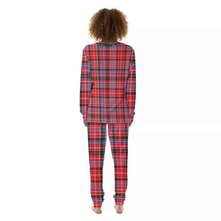 Scottish Aberdeen District Clan Tartan Pajama Set Women Back Side Tartan Plaid
