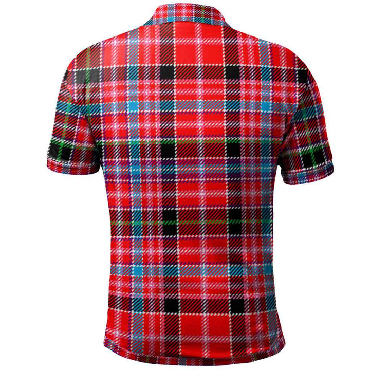 Scottish Aberdeen District Clan Tartan Polo Shirt Back Side Tartan Plaid