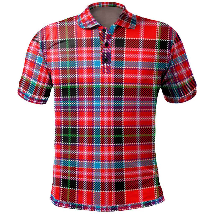 Scottish Aberdeen District Clan Tartan Polo Shirt Front Side Tartan Plaid