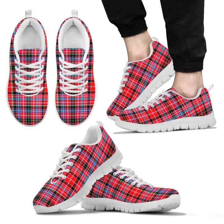 Scottish Aberdeen District Clan Tartan Sneakers White Sole Tartan Plaid