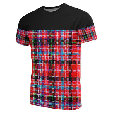 Scottish Aberdeen District Clan Tartan T-Shirt Horizontal Style Front Side Tartan Plaid