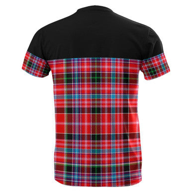 Scottish Aberdeen District Clan Tartan T-Shirt Horizontal Style Back Side Tartan Plaid