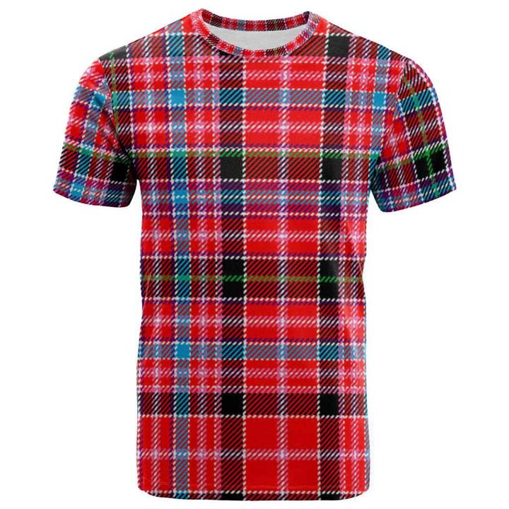 Scottish Aberdeen District Clan Tartan T-Shirt Front Side Tartan Plaid