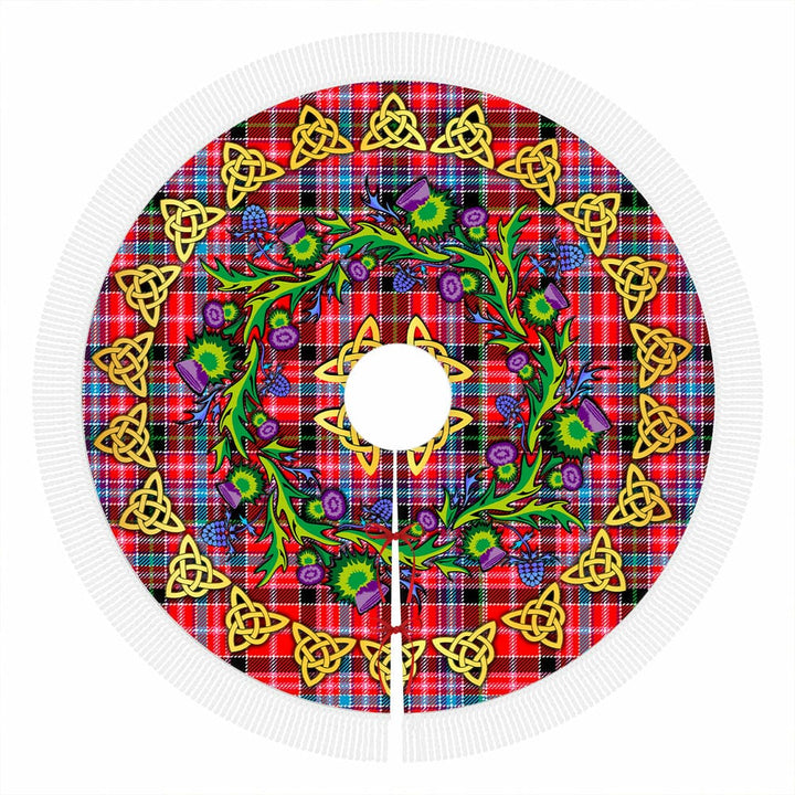 Scottish Aberdeen District Clan Tartan Thistle Celtic Knot Christmas Tree Skirt Tassels Tartan Plaid 1